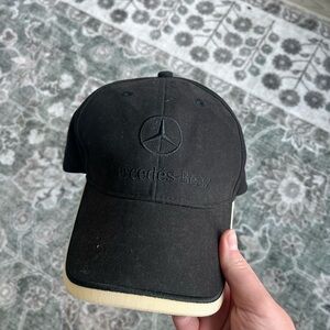 Mercedes-Benz Black and Cream Cap